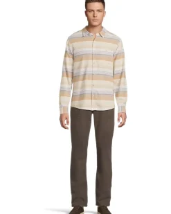 Hurley Portland Stripe Strch Flnnl Long Sleeve Men's
