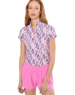 Jamie Sadock Fingerpaint Print Short Sleeve Polo Women's