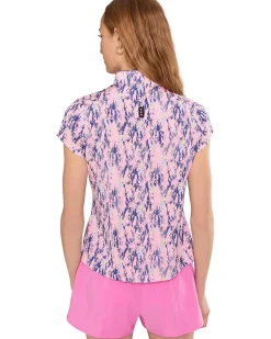 Jamie Sadock Fingerpaint Print Short Sleeve Polo Women's