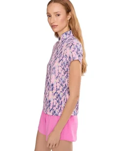 Jamie Sadock Fingerpaint Print Short Sleeve Polo Women's