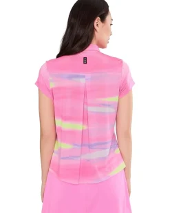 Jamie Sadock Painted Sunset Crossover V-Neck Cap Sleeve Women's