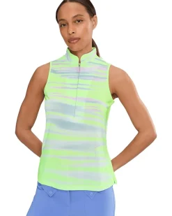 Jamie Sadock Painted Sunset Sleeveless Front Zip Women's