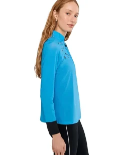 Jamie Sadock Raindrops Print Long Sleeve Sunsense Top Women's