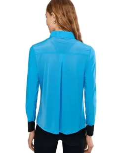 Jamie Sadock Raindrops Print Long Sleeve Sunsense Top Women's