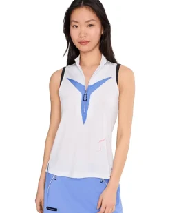 Jamie Sadock Sleeveless Mock Neck Half Zip Front Women's