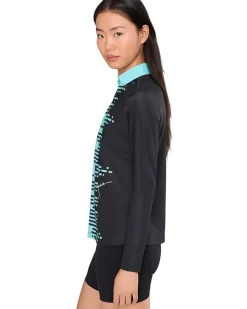 Jamie Sadock Sunsense Positive Negative Long Sleeve Quarter Zip Women's