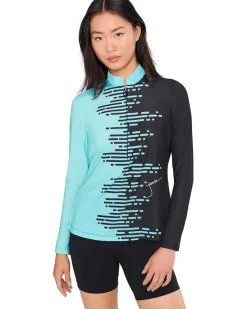 Jamie Sadock Sunsense Positive Negative Long Sleeve Quarter Zip Women's