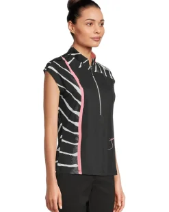 Jamie Sadock Twist & Turn Print Short Sleeve Top Women's