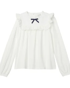 Janie and Jack Bow Collar Top (Toddler/Little Kids/Big Kids)