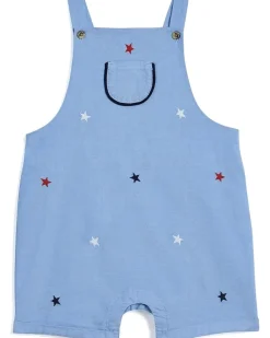 Janie and Jack Flag Embroidered Overall (Infant)