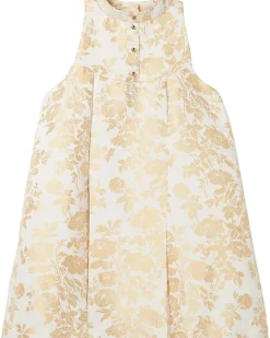 Janie and Jack Gold Floral Shift Dress (Toddler/Little Kid/Big Kid)