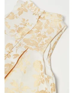 Janie and Jack Gold Floral Shift Dress (Toddler/Little Kid/Big Kid)