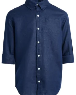 Janie and Jack Linen Roll Up Shirt (Toddler/Little Kid/Big Kid)