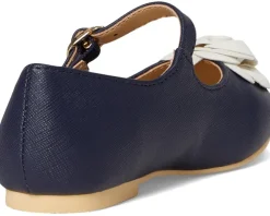 Janie and Jack Navy Flower Flats (Toddler/Little Kid/Big Kid)