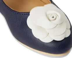 Janie and Jack Navy Flower Flats (Toddler/Little Kid/Big Kid)
