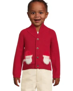 Janie and Jack Santa Shawl Collar Cardigan (Infant)