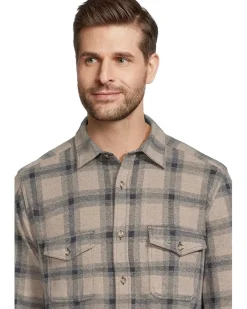 Johnston & Murphy Brushed Button-Front Knit Men's