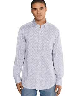 Johnston & Murphy Printed Cotton Shirt Men's