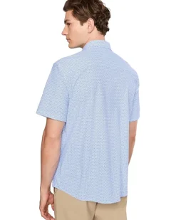 Johnston & Murphy XC+ Motion Short Sleeve Print Knit Shirt Men's