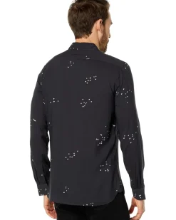 John Varvatos Rodney Long Sleeve Sport Shirt, Concealed Placket, Button Closure W673Y4 Men's