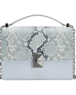 Kate Spade New York Deco Snake Embossed Mixed Material Chain Shoulder