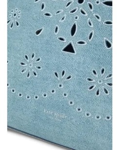 Kate Spade New York Do It All Spade Flower Perforated Denim Large Tote Bag