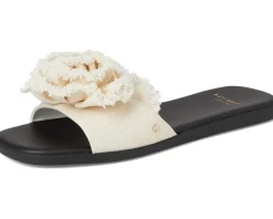 Kate Spade New York Flourish Canvas Flat Sandals Women's