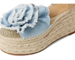Kate Spade New York Flourish Denim Espadrille Wedge Sandals Women's