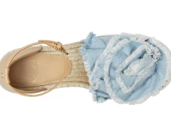 Kate Spade New York Flourish Denim Espadrille Wedge Sandals Women's