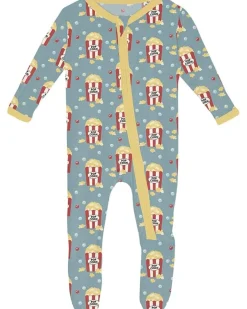 Kickee Pants Kids Print Footie with 2 Way Zipper (Infant)