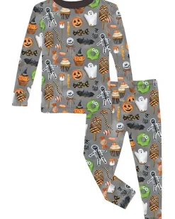 Kickee Pants Kids Print Long Sleeve Pajama Set (Toddler/Little Kid/Big Kid)