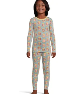 Kickee Pants Kids Print Long Sleeve Pajama Set (Toddler/Little Kid/Big Kid)