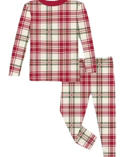 Kickee Pants Kids Print Long Sleeve Pajama Set (Toddler/Little Kid/Big Kid)