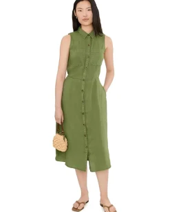 KUT from the Kloth Bowie Button-Down Linen Dress Women's