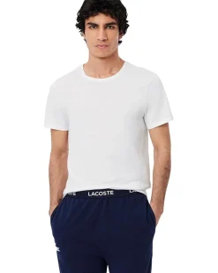 Lacoste 100% Cotton Regular Fit Crew-Neck T-Shirt 3-Pack Men's