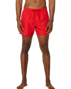 Lacoste Solid Elastic Waist Swim Trunks Men's