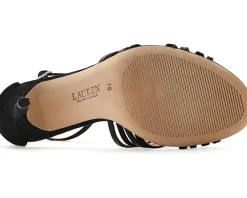 Lauren Ralph Lauren Allie Suede & Leather Multi Strap Sandals Women's