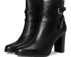 Lauren Ralph Lauren Collins Burnished Leather Bootie Heel Women's
