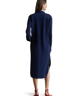 Lauren Ralph Lauren Double-Faced Georgette Shirtdress Women's
