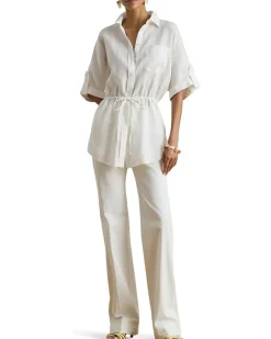 Lauren Ralph Lauren Linen Roll-Tab Sleeve Tunic Women's