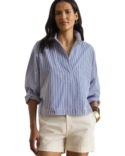 Lauren Ralph Lauren Striped Cropped Shirt Women's