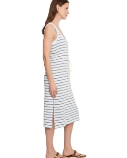 Lilla P Rib Stripe Side Slit Tank Dress Women's