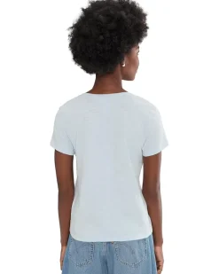 Lilla P Short Sleeve Back Seam V-Neck Women's