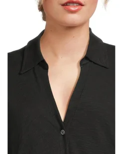 Lilla P Side Pleat Button-Down Women's
