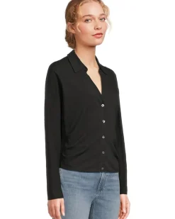 Lilla P Side Pleat Button-Down Women's