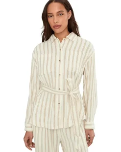 Liverpool Los Angeles Belted Stripe Shacket Women's