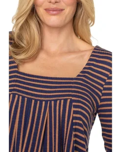 Liverpool Los Angeles Long Sleeve Square Neck Knit Top Women's
