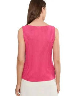 Liverpool Los Angeles Sleeveless Boat Neck Rib Knit Top Women's