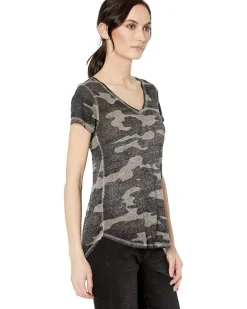 Lucky Brand Camo Burnout Tee Women's