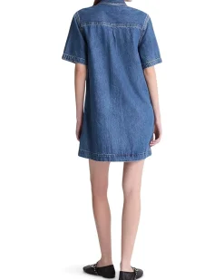 Madewell Airy Denim Boxy Mini Shirtdress Women's